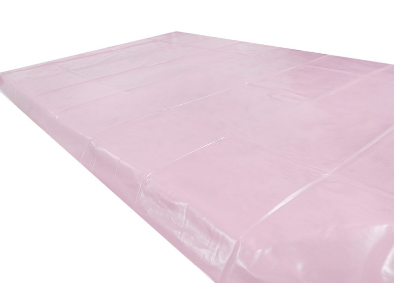 PVC Waterproof Bed Sheet - Pink