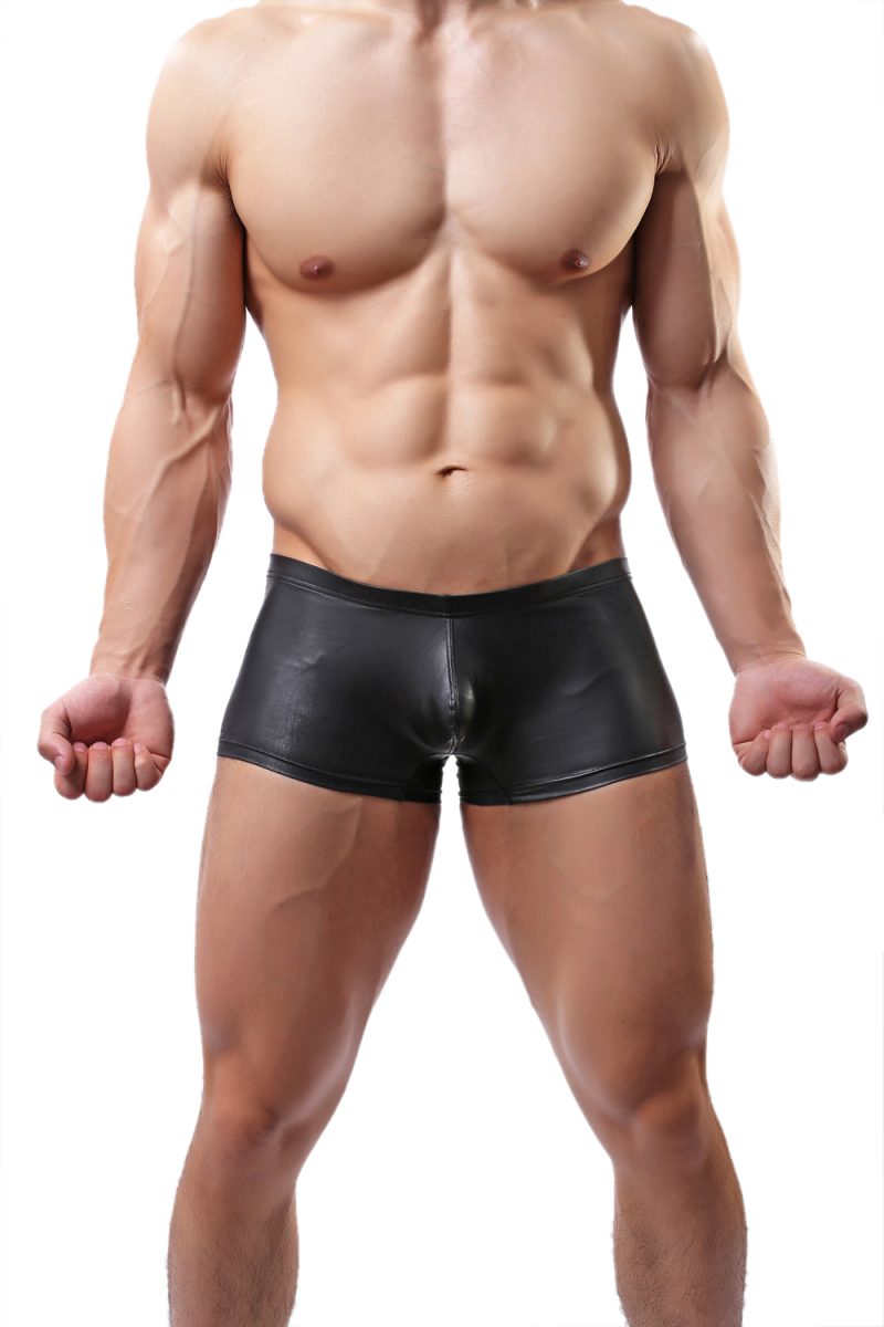 Fitted PU Faux Leather Boxer Briefs