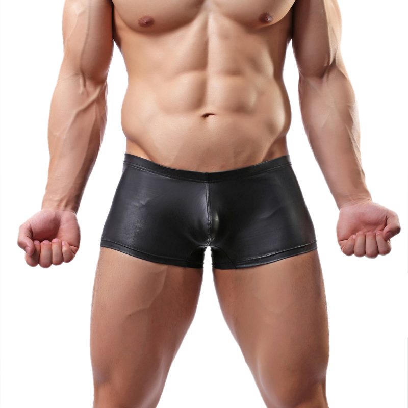 Fitted PU Faux Leather Boxer Briefs